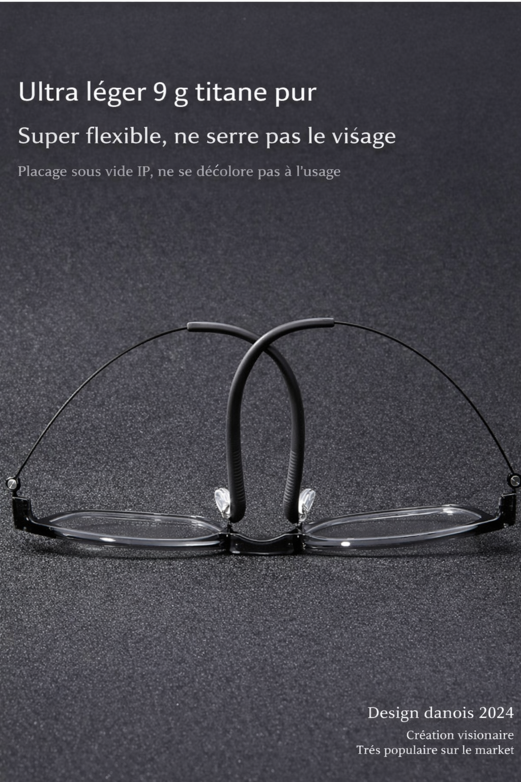 SASKSTORE™ Lunettes en Titane Pur – Légèreté, charnière sans vis, plaquettes de nez air-soft et branches en silicone antidérapantes